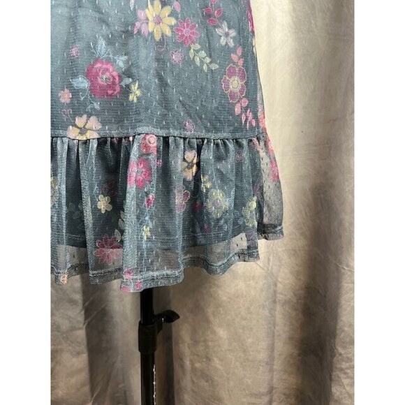 True Craft Girls Short Sleeve Floral Dress Size L - Picture 6 of 7